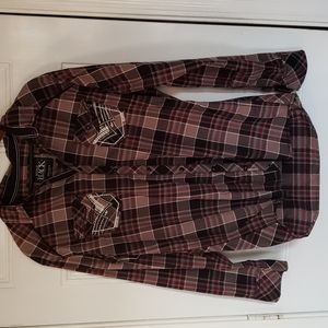 Buckle Black, XL standard fit, tan/black/red men's shirt